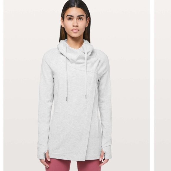 Lululemon Coast Easy Wrap Heathered Core Ultra Light Grey  Size 2 - Picture 1 of 9